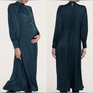 Hatch Elegant Long Sleeve Dark Emerald Green Dress Size 1